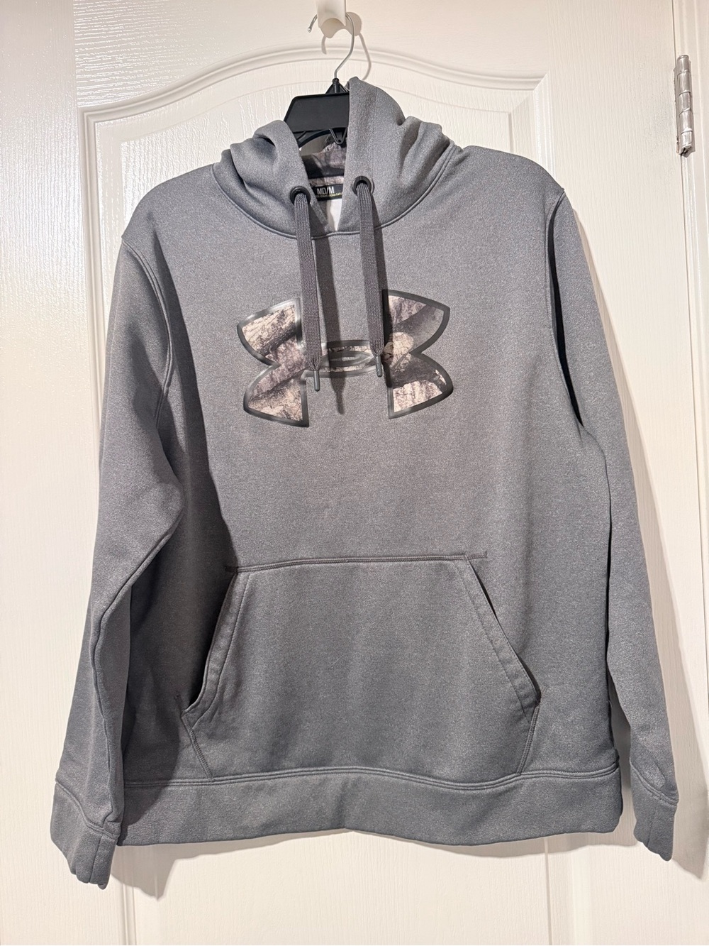 Under Armour Men's Gray Crewneck Hoodie with Camo Logo